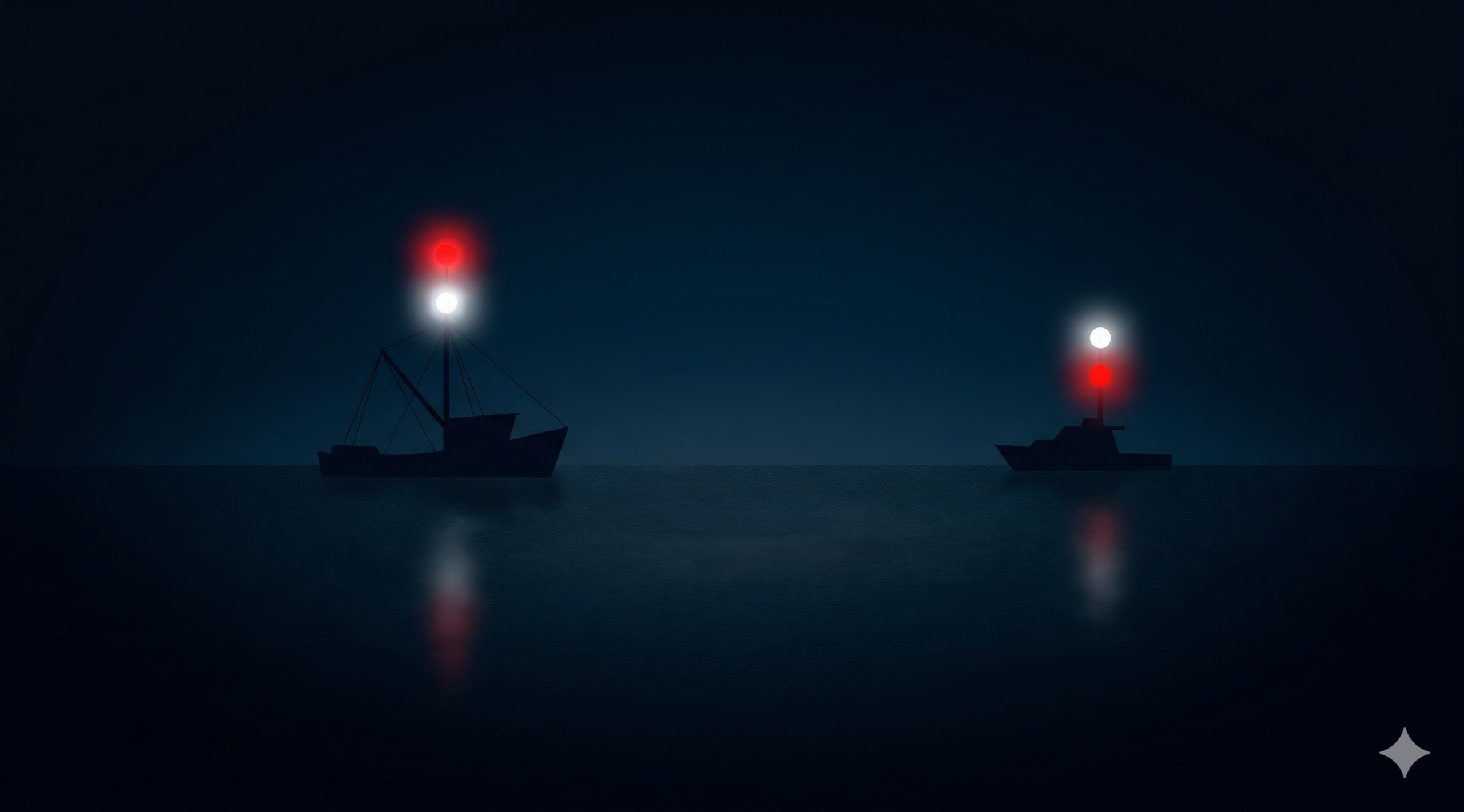 Comparaison des feux de navigation de nuit : Rouge sur Blanc (Pêcheur) vs Blanc sur Rouge (Pilote)