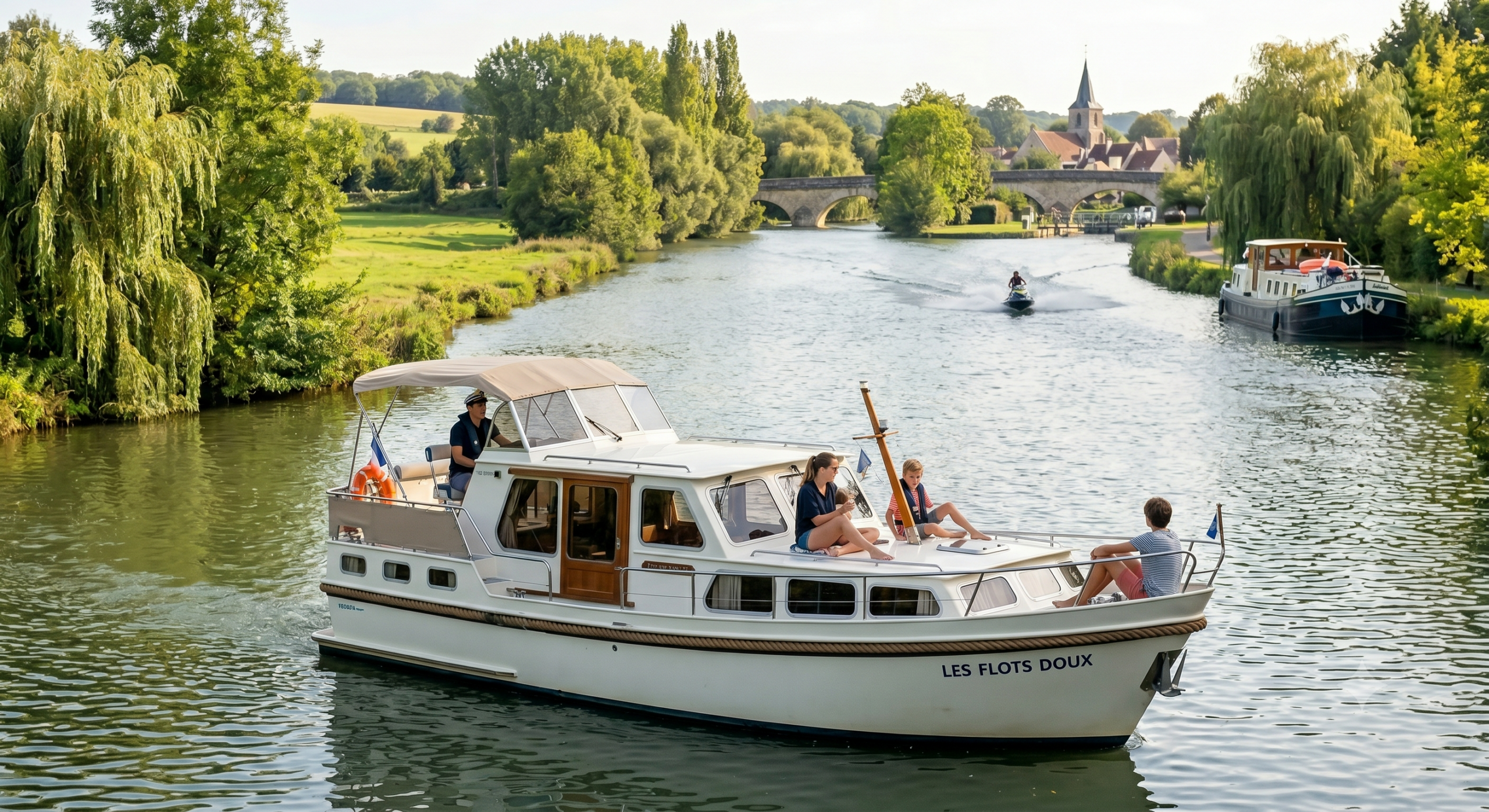 activités fluviales grâce au permis fluvial et au bateau école de Villennes